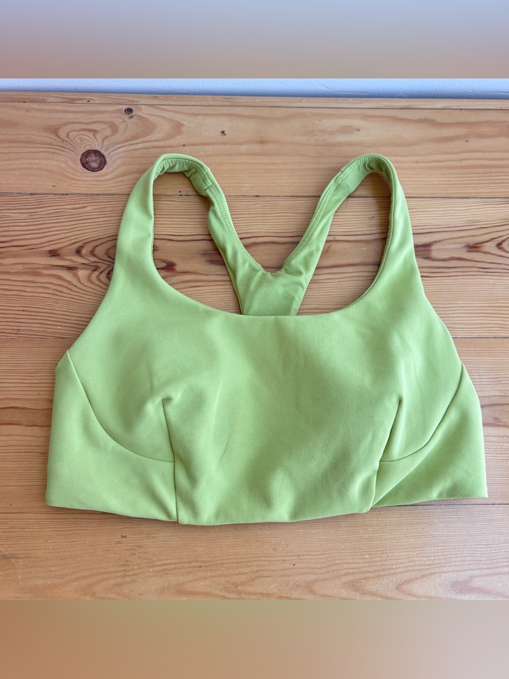 Lululemon wunder train bright wasabi green neon chartreuse racer back bra